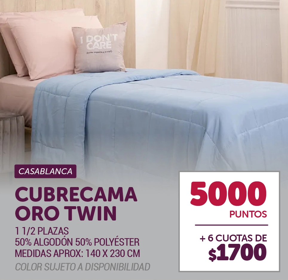 Cubrecama oro twin